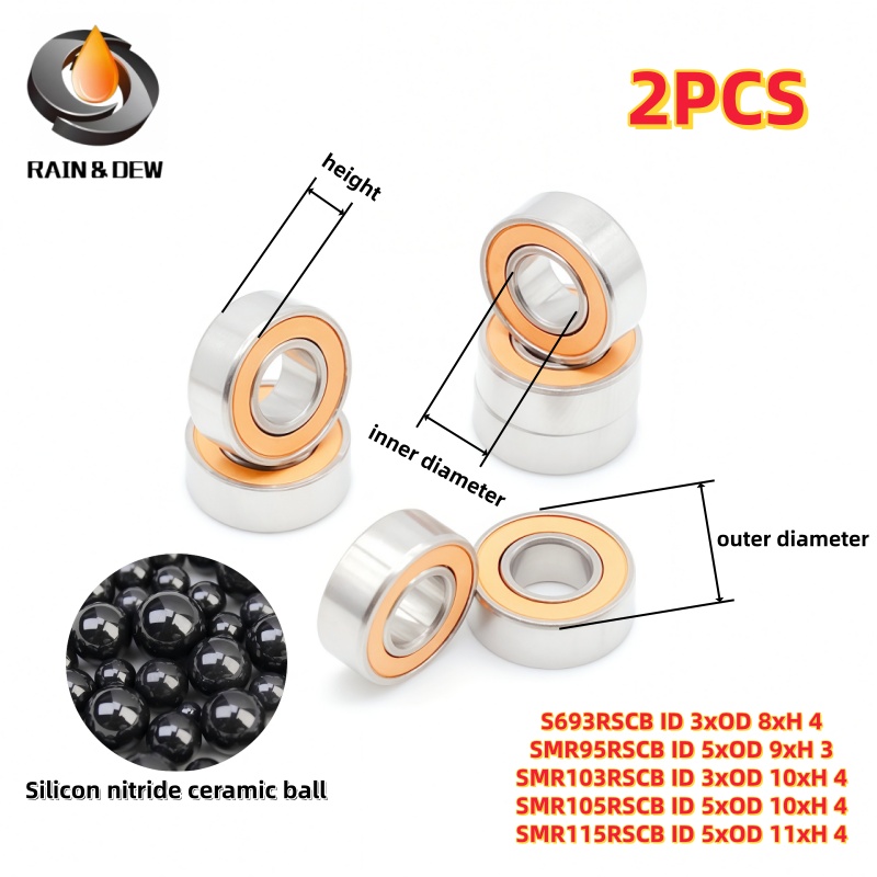 Baitcasting Reel - 2 Stuks Miniatuur Kogellager 3x8x4 3x10x4