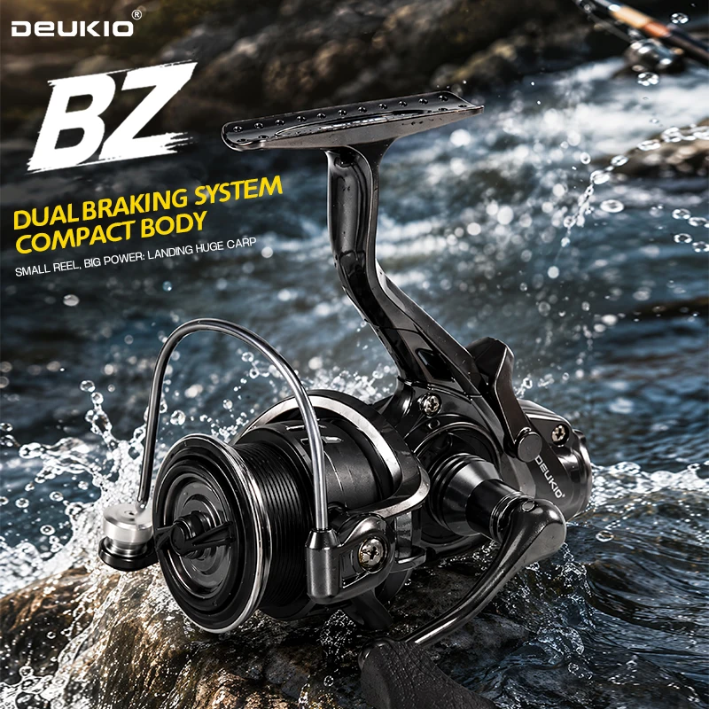 Ice Fishing Reel - DEUKIO Compacte Spinhengelrol Dubbele Rem 5.1:1