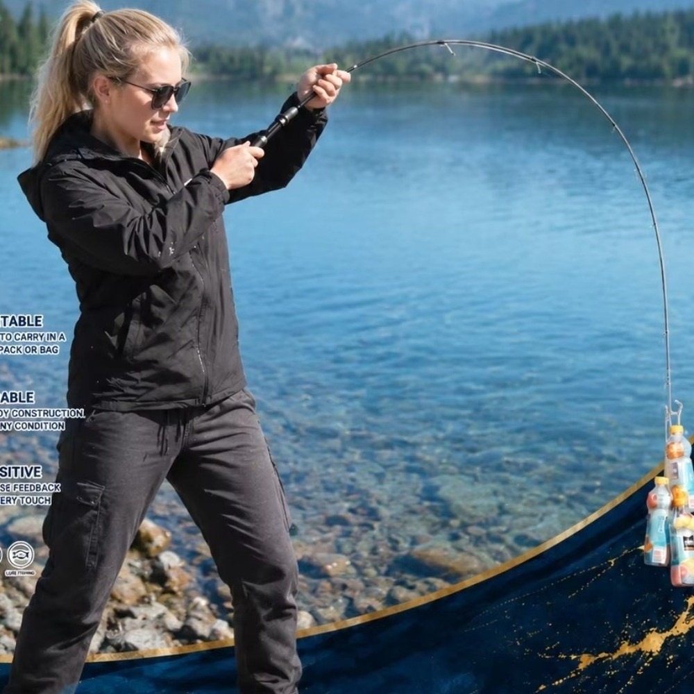 Ice Fishing Reel - Ultrakorte Telescopische Hengel Draagbare Glasvezel Hengelset